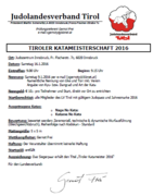 Ausschreibung Kata Meisterschaft