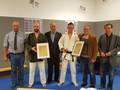 Ehrung: Silbernes ASVÖ Ehrenzeichen; Martin Scherwitzl, Lukas Wille, Heinz Max, Dietmar Staggl, Thomas Schatz, Obmann Klaus Egger